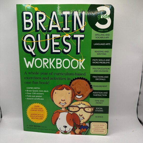 Brain Quest Grade 3 Workbook Paperback - Picture 1 of 4